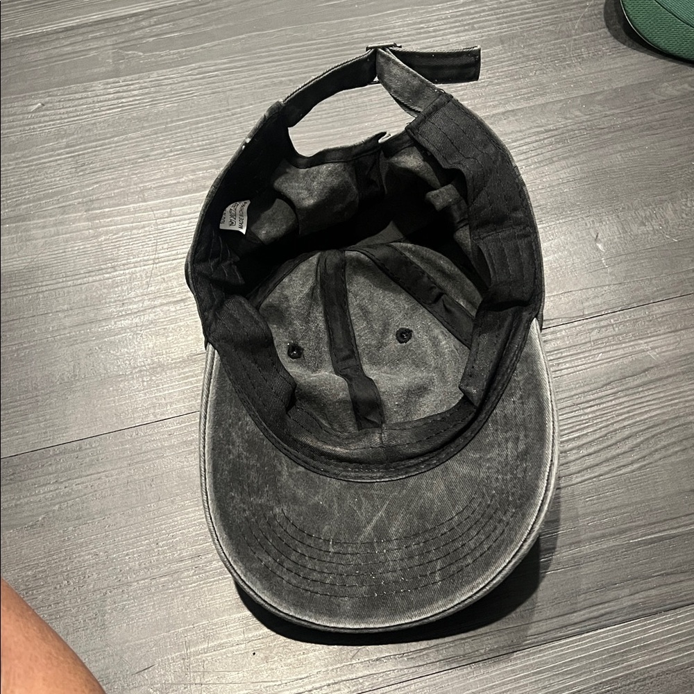 Girls gray denim washed baseball cap - Picture 2 of 3